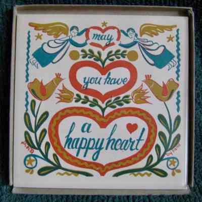 Matching tile: Happy Heart 530.: Image: Worthpoint.com