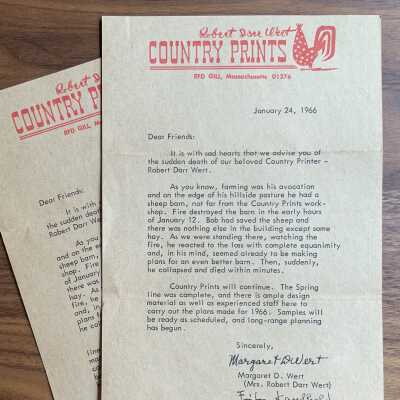 Branding: Country Prints Letterhead, c.1965