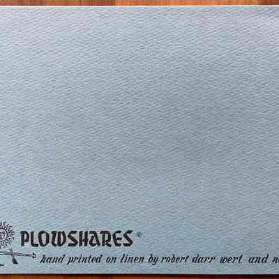 Card back with Plowshares imprint.