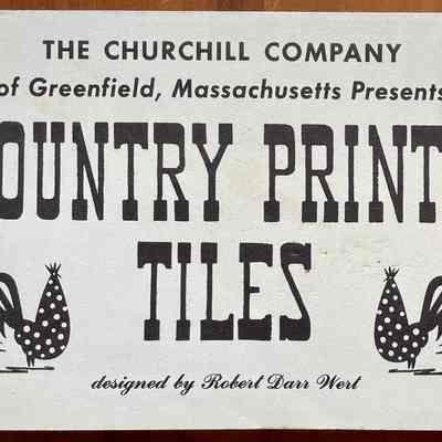Branding, Brochure: c.1956 Country Prints Tiles Designed by Robert Darr Wert (Wholesale)