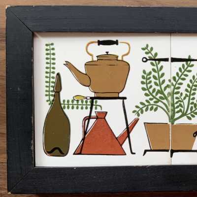 Tile, Framed Triple: Friendly Kitchen 304-F
