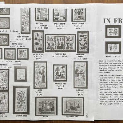 Doodles 715-2, center right, second from bottom.: From “Country Prints in Frames”, c.1955.