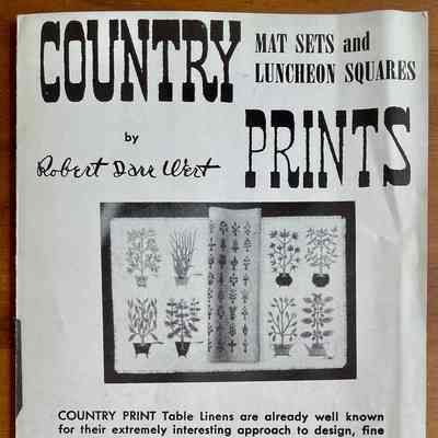 Branding, Brochure: c.1955 Country Prints Mat Sets and Luncheon Squares by Robert Darr Wert (Retail)