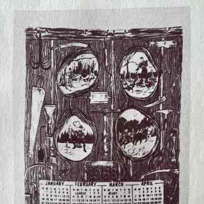Towel, Calendar: Knotty Pine 511, 1968
