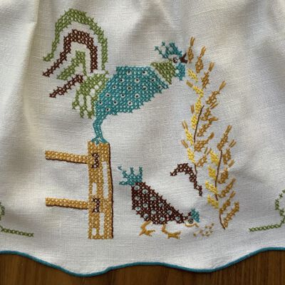 Detail: rooster and hen.