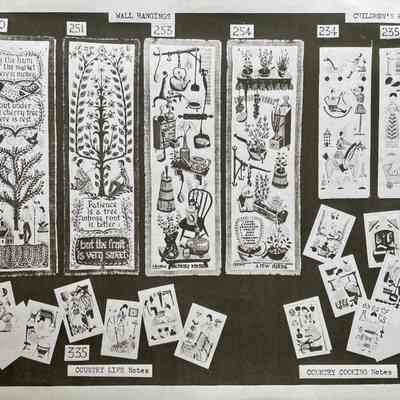 Country Life Notes 335 set, lower left.: From “Mat Sets by Robert Darr Wert/Country Prints”, p.8., c.1960.