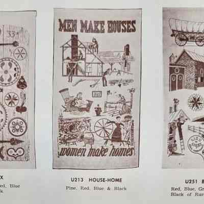 House-Home U213 towel/wallhanging, center.: From “Country Prints by Robert Darr Wert and Neighbors”, c.1966. Image: Clark Peramo