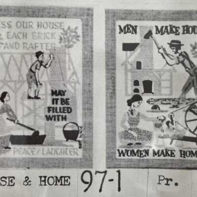 Framed prints: House & Home 97-1 Pair.: Cropped from image below. Images: PKM, unless noted.