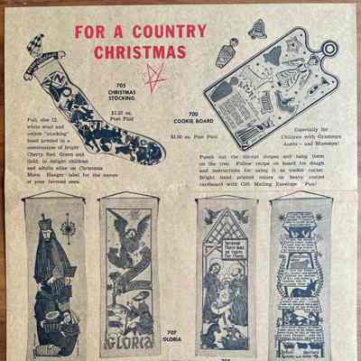 Cookie Board 700, upper right corner.: From “Fall and Christmas, Robert Darr Wert/Country Prints”, 1964. Collection of Sara Leeper.