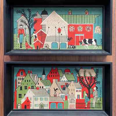 Village 612-1 is a pair with Barnyard 612-4, see separate entry.: PKM collection.