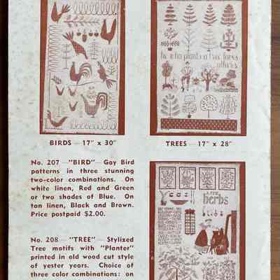 Trees 208, upper right corner.: From “Church Hill Barn Presents the Newest Country Prints”, c.1951. Collection of Sara Leeper.