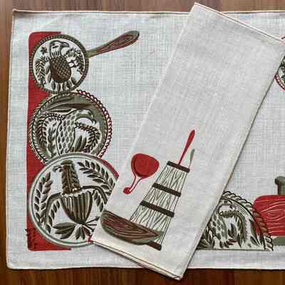 Placemat: Buttermold U113, c.1963, Red
