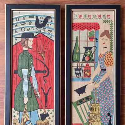 Print: Country Man 516-5 and Country Woman 516-6