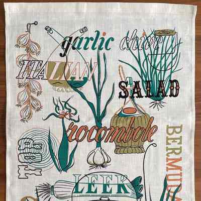 Strike-Off: Motif Gourmet, Onions 281, Turquoise