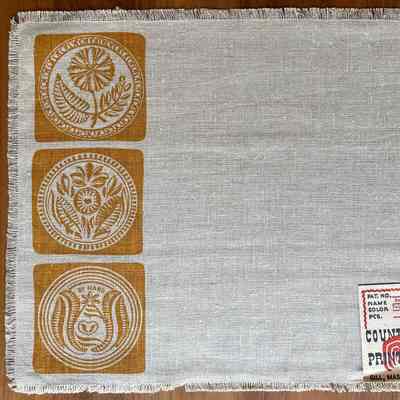 Placemat with Country Prints product tag.