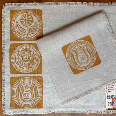 Placemat: Buttermold 113, c.1949, One Color, Yellow Spice