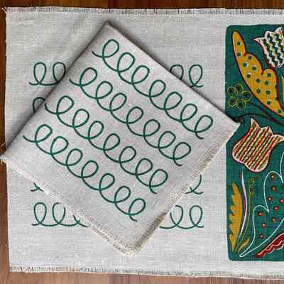 Placemat: Lancaster Slip 116, c.1951, Green