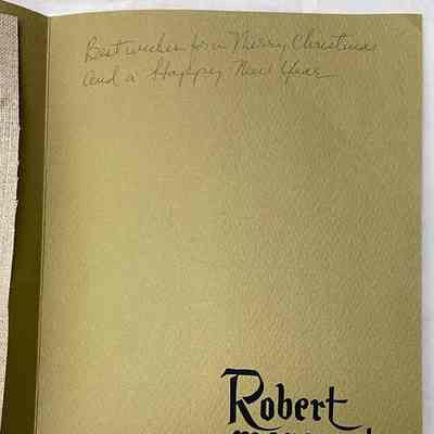Card interior with a handwritten greeting by Margaret Wert and silkscreen printed family names.