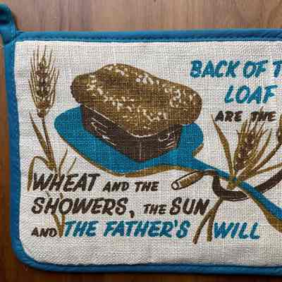 Kitchen, Potholder: Dailly Bread 12, Blue