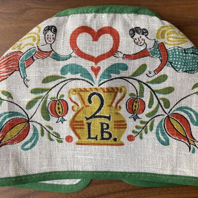 Kitchen, Coffee Can Cover: Motif Gourmet, Happy Heart, 2 lb., Green