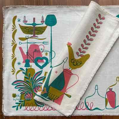 Placemat: Yankee Doodles 112, c.1955, Pink