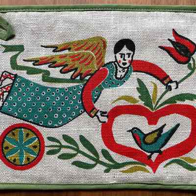 Happy Heart potholder.: Collection of Sara Leeper.