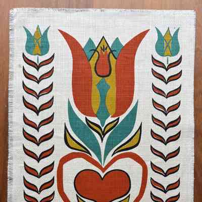 Napkin with unsewn edge— possibly a sample.: PKM collection.