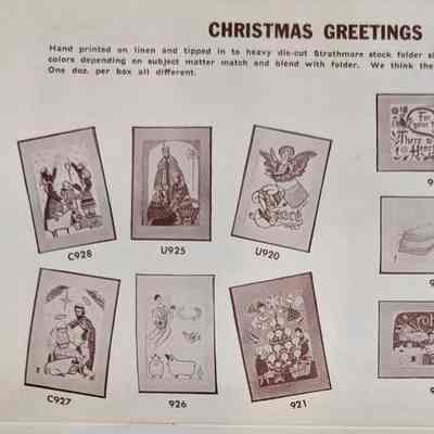 Christmas Greeting 926, bottom row, second from left.: From “Country Prints by Robert Darr Wert and Neighbors”, c.1966. Image: Clark Peramo