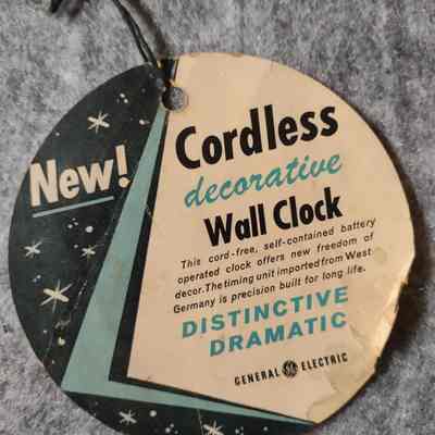 Back of tag from a “Theme of Time” box clock.: Kathie Ferguson Collection. Image: Kathey Ferguson