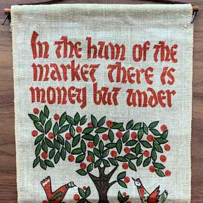 Wallhanging, Plowshares: Kitchen Pocket, Cherry Tree U800