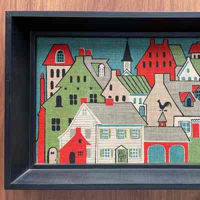 Print: Village 612-1 BLK