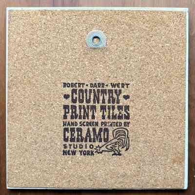 Tile back with Country Prints/Ceramo Studio imprint.