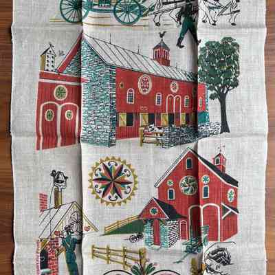 Matching Barn Hex U251 towel/wallhanging.: PKM collection.