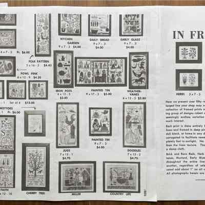 Pinks 66-1, left center.: From “Country Prints in Frames”, c.1955.