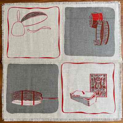 Matching square napkin.