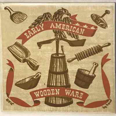 Matching Woodenware 516 tile; see “Country Print Tiles” entries.: Image: Worthpoint.com