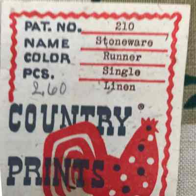 Country Prints product tag designating this print as a runner.: Image: Worthpoint.com; see web link.