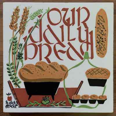 Matching tile: Daily Bread T-18; see “Country Print Tiles”.: PKM collection.