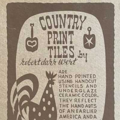 Branding, Packaging: Country Print Tiles Backing Board (TK)