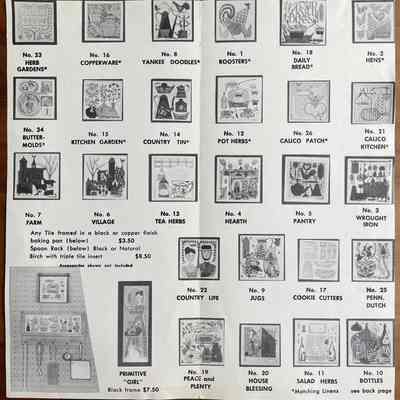 Hens T-2, upper right corner.: From “Robert Darr Wert/Country Print Tiles”, c.1955. Collection of Sara Leeper.