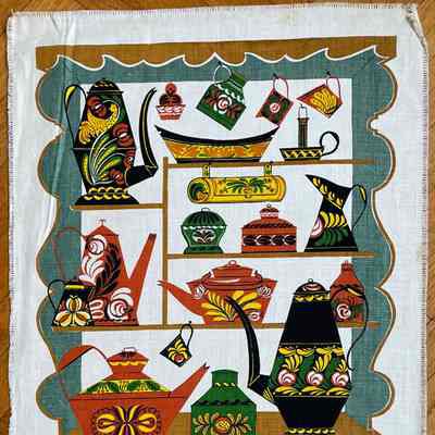 Towel, Wallhanging: Country Tin 206, c.1954