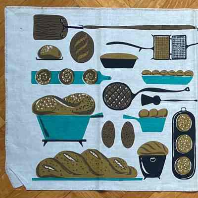 Runner: Daily Bread 226, c.1953, 17x72, Turquoise