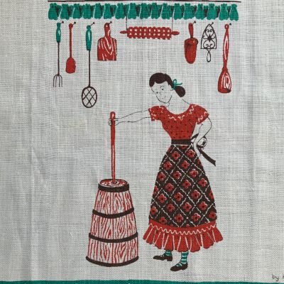 Towel, Wallhanging: Country Woman (TK) Dish Towel, Stevens Linen Associates, Inc.