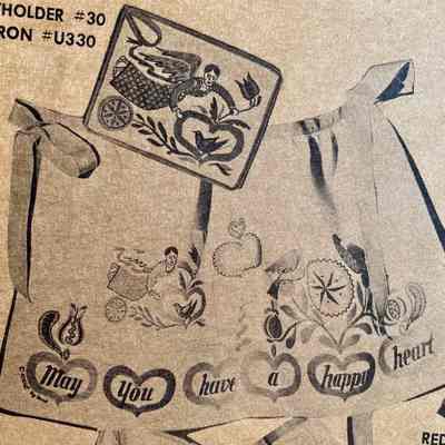 Kitchen, Apron: Happy Heart U330 (Later Version)