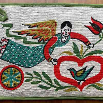 Matching potholder: Happy Heart 30.: PKM collection.
