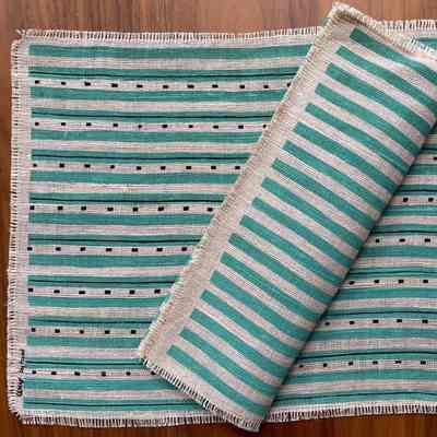 Placemat: Craft Horizons, Stripe 109, Aqua