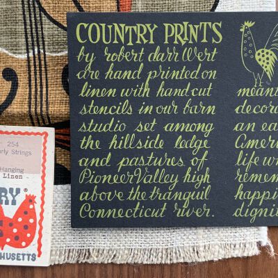 Country Prints product tag and story card.