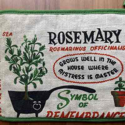 Matching potholder: Herb Chart 20.: Collection of Sara Leeper.