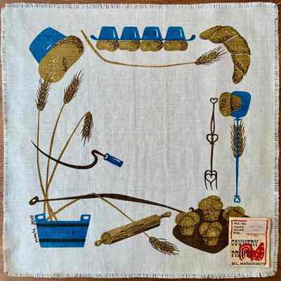 Table Square: Muffin Cover 211, or Muffin Cloth 209, Blue