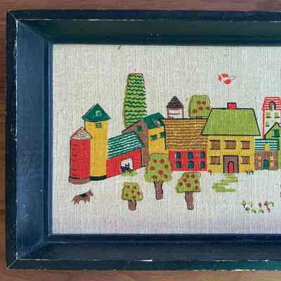 Print: Village 612-1 BLK